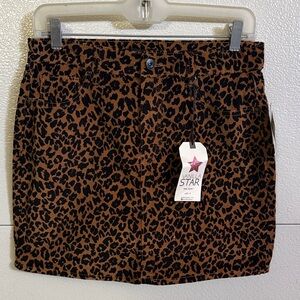 Vanilla‎ Star Juniors' Leopard-Print Corduroy Skirt Cheetah